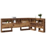 vidaXL Tête de lit de rangement Bois Ancien 120 cm Bois d'ingénierie