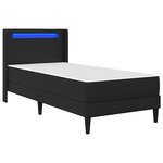 vidaXL Cadre de lit avec matelas 90 x 190 cm Noir