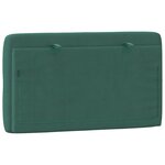 vidaXL Coussin de tête de lit vert foncé 80 cm velours