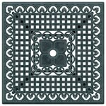 vidaXL Table de jardin vert 80x80x75 cm aluminium coulé