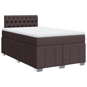 vidaXL Sommier à lattes de lit avec matelas Marron foncé 120x200 cm
