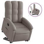 vidaXL Fauteuil inclinable taupe tissu