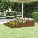 vidaXL Jardinière Marron miel 107x107x27 cm Bois massif de pin