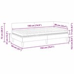 vidaXL Cadre de lit d'angle avec matelas Autre 2 Pièces Bleu Velours