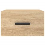 vidaXL Tables de chevet murales 2 Pièces chêne sonoma 35x35x20 cm
