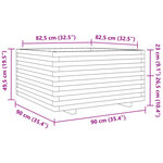 vidaXL Jardinière 90x90x49 5 cm bois de pin imprégné