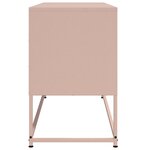 vidaXL Meuble TV rose 100 5x39x60 5 cm acier