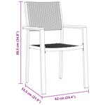 vidaXL Ensemble de salle à manger de jardin 5 pièces Noir Poly Rotin