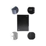 Trieur rigide Economique Ordonator 12 compartiments numériques 24x34cm EXACOMPTA