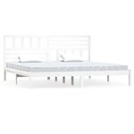 vidaXL Cadre de lit sans matelas blanc 180x200 cm bois massif de pin