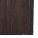 vidaXL Tapis rectangulaire marron foncé 100x200 cm bambou