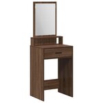 vidaXL Table de Toilette Chêne brun 50 x 41 x 140 cm Bois d'ingénierie