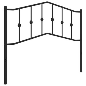 vidaXL Tête de lit de remplacement métal noir 107 cm