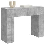vidaXL Table basse Gris béton 102 x 35 x 75 cm Bois d'ingénierie
