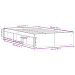 vidaXL Cadre de lit noir 120x190 cm petit double
