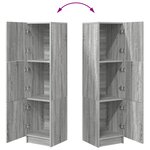 vidaXL Meuble de Rangement Sonoma gris 31 5 x 32 x 124 cm