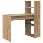 vidaXL Bureau avec rangement Chêne artisanal 113x54x120 cm Bois d'ingénierie