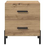 vidaXL Cabinet de chevet avec tiroir chêne artisanal 40 x 35 x 47.5 cm