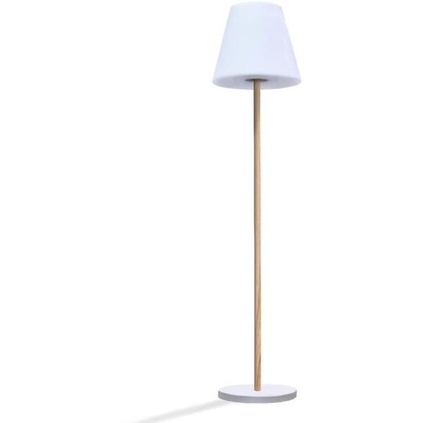 Lampe de table solaire et rechargeable Standy mini Wood Solar 25 cm - LED blanc chaud et blanc