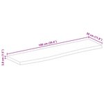 vidaXL Dessus de table à bord vivant 100x30x3 8cm bois massif manguier