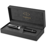 PARKER Duofold Centennial Stylo plume  Noir  Plume moyenne en or 18K  encre noire   Coffret cadeau