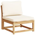 vidaXL Salon de jardin avec coussins 8 Pièces bois massif d'acacia