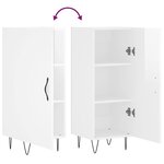 vidaXL Buffet Blanc brillant 34 5x34x90 cm Bois d'ingénierie