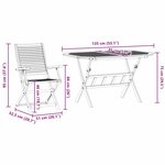 vidaXL Ensemble de salle à manger pour jardin 5 Pièces Marron