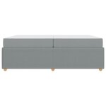 vidaXL Cadre de lit avec matelas Gris clair 200 x 200 cm tissu