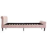 vidaXL Cadre de lit sans matelas Rose Velours 160x200 cm