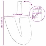 vidaXL Tête de pelle Rouge 39 5 x 27 5 cm Acier enduit de poudre