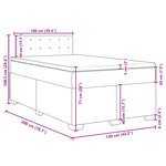 vidaXL Sommier à lattes de lit et matelas Gris clair 120x200cm Velours