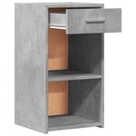 vidaXL Tables de chevet 2 Pièces gris béton 35x34x65 cm bois ingénierie