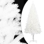 vidaXL Arbre de Noël artificiel pré-éclairé blanc 180 cm