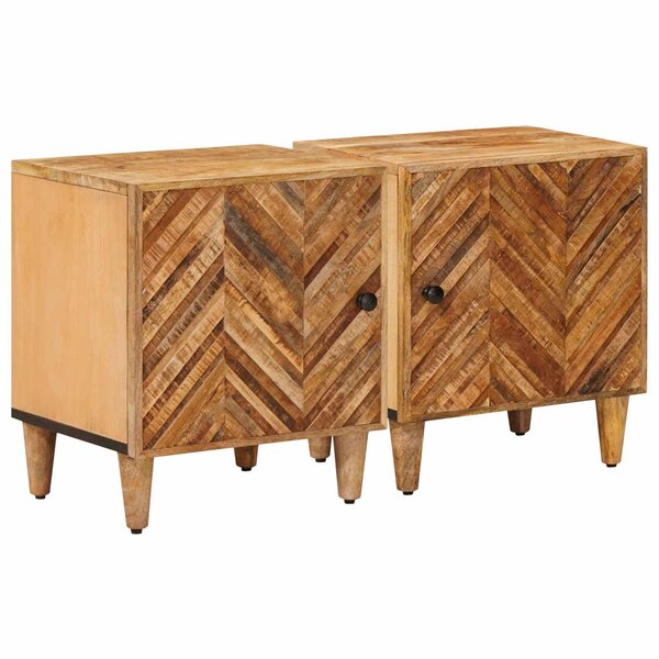 vidaXL Table de chevet 2 Pièces Marron 40 x 33 5 x 46 cm