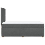 vidaXL Sommier à lattes de lit et matelas Gris foncé 90x190 cm Tissu