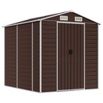 vidaXL Abri de jardin marron 191 x 215 x 198 cm en acier galvanisé