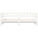 vidaXL Lit coulissant sans matelas blanc 2x(90x190) cm bois massif