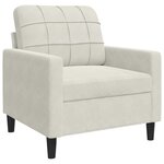 vidaXL Ensemble de canapés 4 Pièces avec coussins Crème Velours