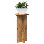 vidaXL Support de Plante 2 Pièces Bois ancien 29 5 x 29 5 x 60 cm