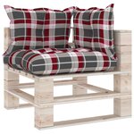 Vidaxl salon de jardin palette 7 pièces avec coussins bois de pin