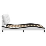 vidaXL Cadre de lit sans matelas blanc et noir 180x200 cm similicuir