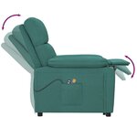 vidaXL Fauteuil électrique de massage Vert foncé Tissu