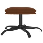 vidaXL Repose-pied Marron 60x60x36 cm Tissu microfibre