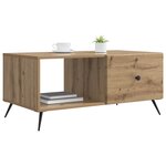 vidaXL Table basse Chêne artisanal 90 x 50 x 40 cm Bois d'ingénierie