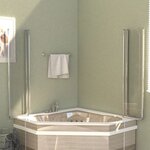 vidaXL Enclos de bain 2 Pièces 104x130 cm Verre trempé Transparent