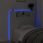 vidaXL Armoire tête de lit avec LED blanc 100x16 5x103 5 cm