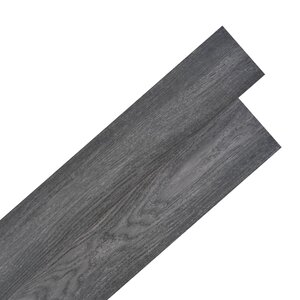 vidaXL Planches de plancher PVC autoadhésif 2 51 m² 2 mm Noir et blanc