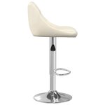 vidaXL Tabouret de bar Crème Velours