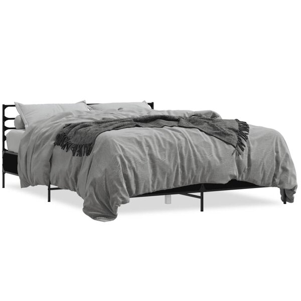 vidaXL Cadre de lit sans matelas noir 160x200 cm